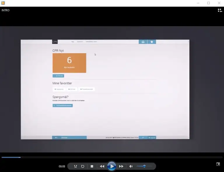 Her kan du f&aring; en kort gennemgang af CPRWeb i en video