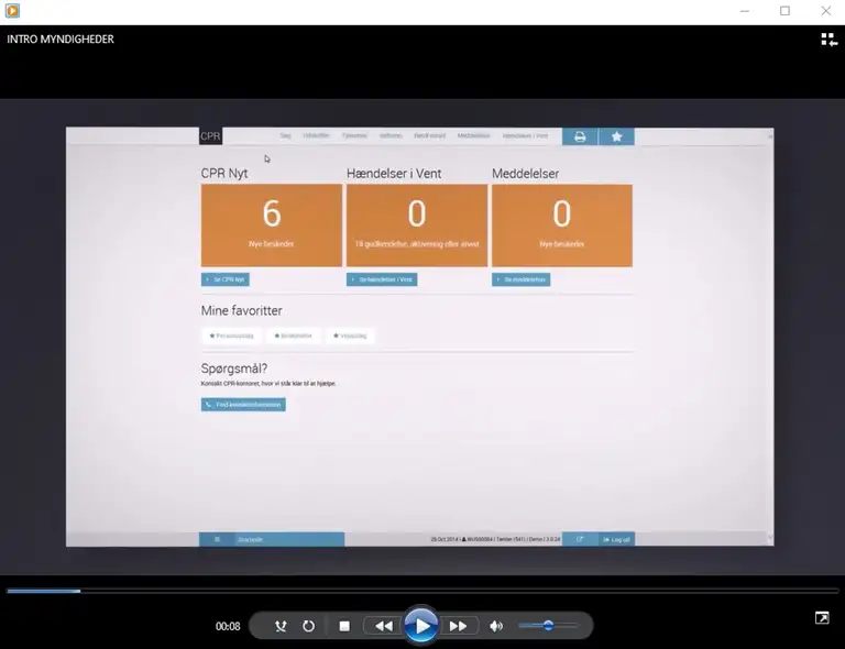 Her kan du f&aring; en kort gennemgang af CPRWeb i en video